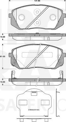 Eurobrake 5502223430 - Тормозные колодки, дисковые, комплект www.autospares.lv