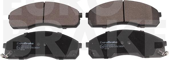 Eurobrake 5502223512 - Bremžu uzliku kompl., Disku bremzes www.autospares.lv