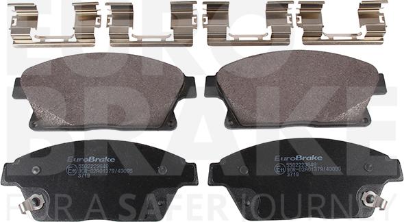 Eurobrake 5502223646 - Brake Pad Set, disc brake www.autospares.lv