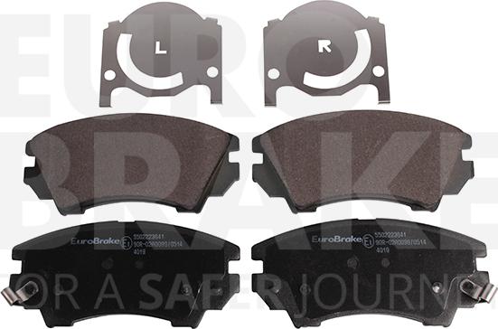 Eurobrake 5502223641 - Brake Pad Set, disc brake www.autospares.lv