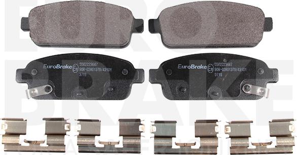 Eurobrake 5502223647 - Brake Pad Set, disc brake www.autospares.lv