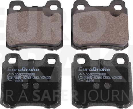 Eurobrake 5502223608 - Тормозные колодки, дисковые, комплект www.autospares.lv