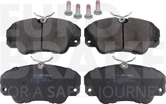 Eurobrake 5502223611 - Brake Pad Set, disc brake www.autospares.lv