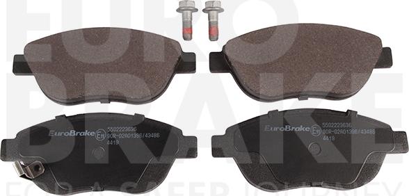 Eurobrake 5502223636 - Bremžu uzliku kompl., Disku bremzes www.autospares.lv