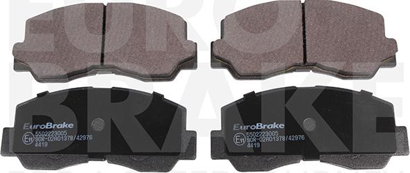 Eurobrake 5502223005 - Тормозные колодки, дисковые, комплект www.autospares.lv