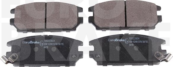 Eurobrake 5502223024 - Brake Pad Set, disc brake www.autospares.lv