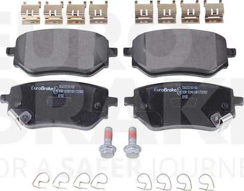 Eurobrake 55022233100 - Bremžu uzliku kompl., Disku bremzes autospares.lv