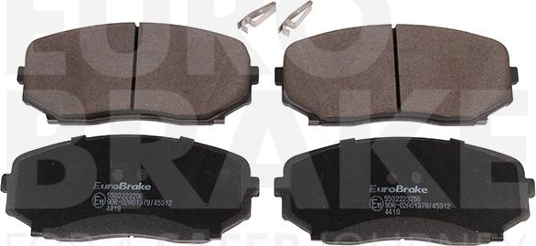 Eurobrake 5502223256 - Brake Pad Set, disc brake www.autospares.lv