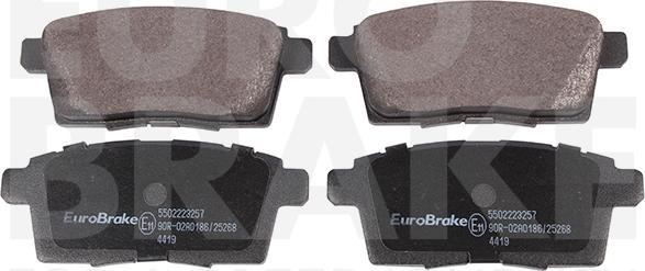 Eurobrake 5502223257 - Brake Pad Set, disc brake www.autospares.lv