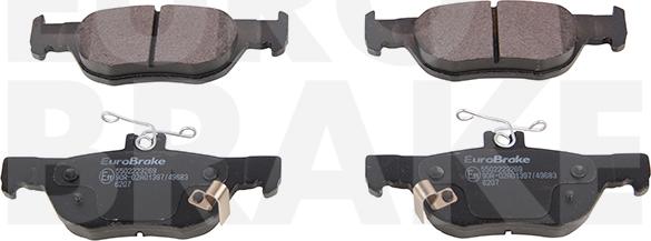 Eurobrake 5502223269 - Тормозные колодки, дисковые, комплект www.autospares.lv