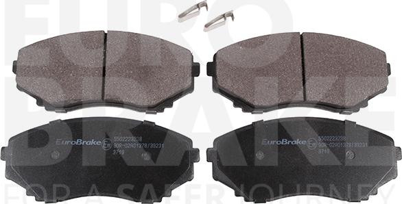 Eurobrake 5502223238 - Brake Pad Set, disc brake www.autospares.lv