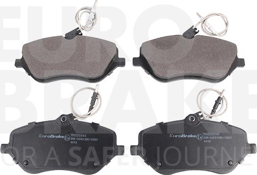 Eurobrake 5502223744 - Brake Pad Set, disc brake www.autospares.lv