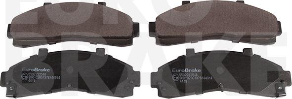 Eurobrake 5502222546 - Brake Pad Set, disc brake www.autospares.lv