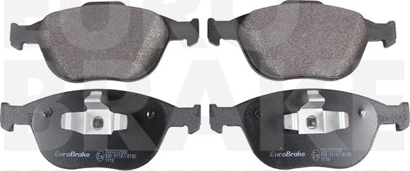 Eurobrake 5502222560 - Тормозные колодки, дисковые, комплект www.autospares.lv