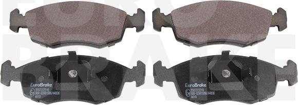 Eurobrake 5502222516 - Тормозные колодки, дисковые, комплект www.autospares.lv