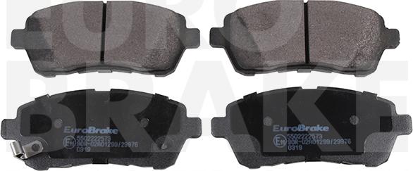 Eurobrake 5502222573 - Тормозные колодки, дисковые, комплект www.autospares.lv