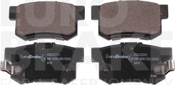 Eurobrake 5502222651 - Brake Pad Set, disc brake www.autospares.lv