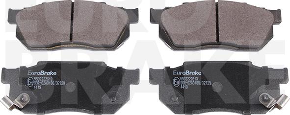 Eurobrake 5502222613 - Тормозные колодки, дисковые, комплект www.autospares.lv