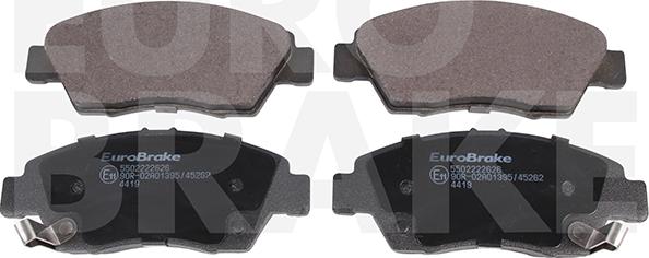 Eurobrake 5502222626 - Brake Pad Set, disc brake www.autospares.lv