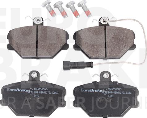 Eurobrake 5502222325 - Тормозные колодки, дисковые, комплект www.autospares.lv