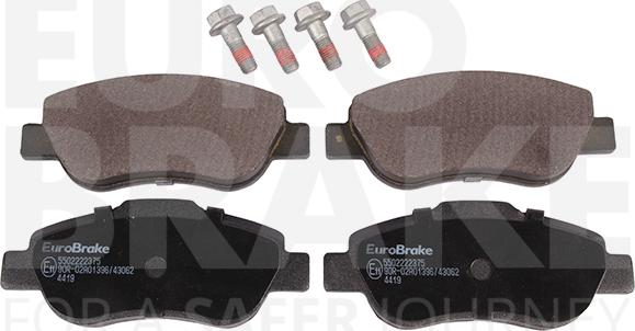 Eurobrake 5502222375 - Brake Pad Set, disc brake www.autospares.lv