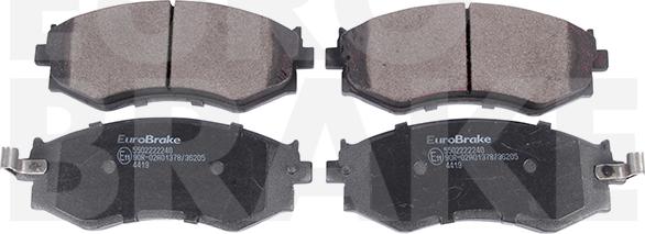 Eurobrake 5502222240 - Bremžu uzliku kompl., Disku bremzes www.autospares.lv