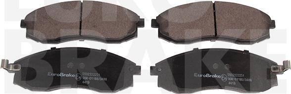 Eurobrake 5502222251 - Brake Pad Set, disc brake www.autospares.lv