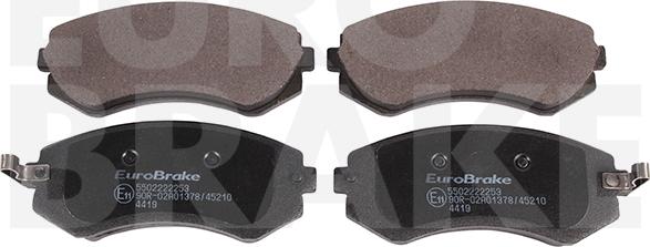 Eurobrake 5502222253 - Bremžu uzliku kompl., Disku bremzes www.autospares.lv