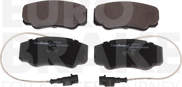 Eurobrake 5502222267 - Brake Pad Set, disc brake www.autospares.lv