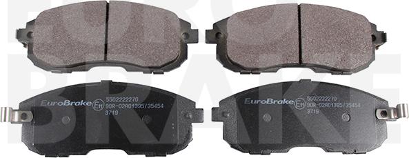 Eurobrake 5502222270 - Тормозные колодки, дисковые, комплект www.autospares.lv