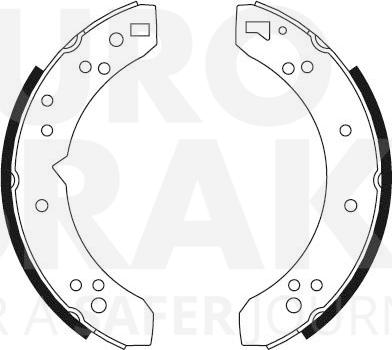 Eurobrake 58492799040 - Bremžu loku komplekts autospares.lv