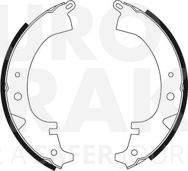 Eurobrake 58492745462 - Brake Shoe Set www.autospares.lv