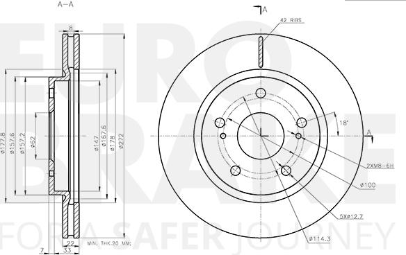 Eurobrake 5815315241 - Bremžu diski autospares.lv