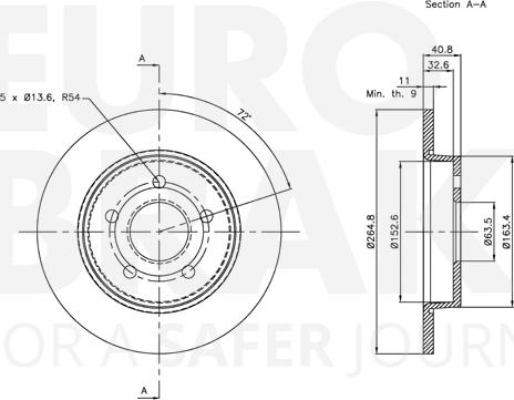 Eurobrake 5815312558 - Bremžu diski autospares.lv