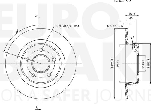 Eurobrake 5815312564 - Bremžu diski autospares.lv