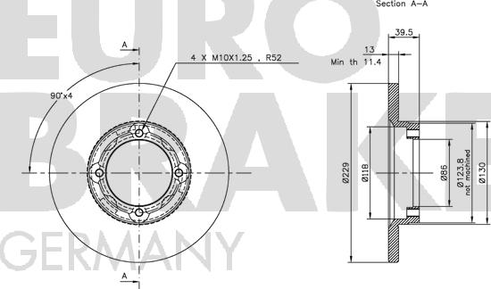 Eurobrake 5815203001 - Bremžu diski www.autospares.lv