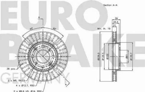 Eurobrake 5815202630 - Bremžu diski www.autospares.lv