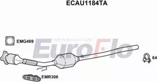 EuroFlo ECAU1184TA - Katalizators www.autospares.lv