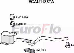 EuroFlo ECAU1188TA - Катализатор www.autospares.lv