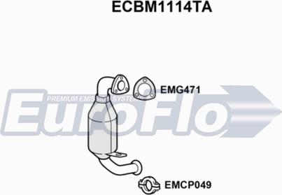 EuroFlo ECBM1114TA - Katalizators www.autospares.lv