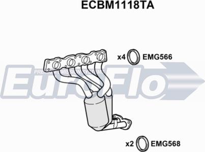 EuroFlo ECBM1118TA - Katalizators autospares.lv