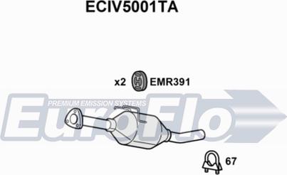 EuroFlo ECIV5001TA - Katalizators www.autospares.lv