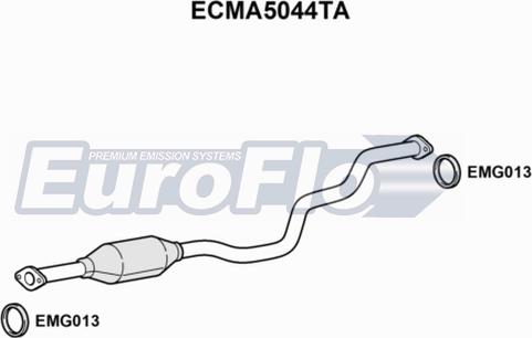 EuroFlo ECMA5044TA - Katalizators www.autospares.lv