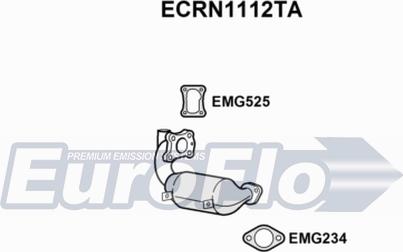 EuroFlo ECRN1112TA - Katalizators www.autospares.lv