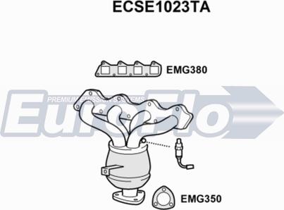 EuroFlo ECSE1023TA - Katalizators autospares.lv