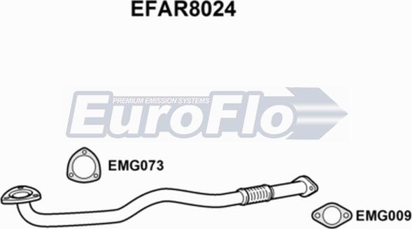 EuroFlo EFAR8024 - Izplūdes caurule www.autospares.lv