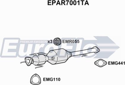 EuroFlo EPAR7001TA - Nosēdumu / Daļiņu filtrs, Izplūdes gāzu sistēma www.autospares.lv