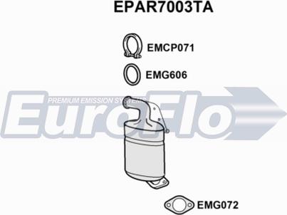 EuroFlo EPAR7003TA - Сажевый / частичный фильтр, система выхлопа ОГ www.autospares.lv