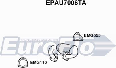 EuroFlo EPAU7006TA - Nosēdumu / Daļiņu filtrs, Izplūdes gāzu sistēma autospares.lv