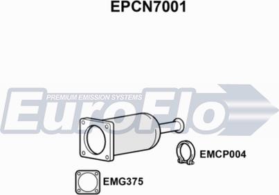 EuroFlo EPCN7001 - Nosēdumu / Daļiņu filtrs, Izplūdes gāzu sistēma autospares.lv